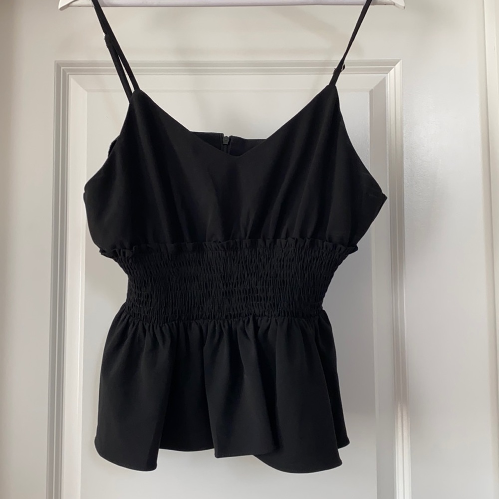 Black Peplum Tanktop
